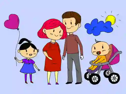 თამაში Happy Family Coloring Book ონლაინ