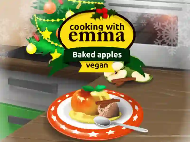 თამაში Cooking with Emma Baked Apples vegan ონლაინ