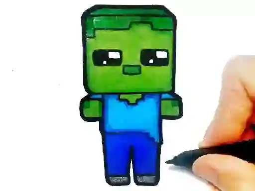 თამაში Easy Kids Coloring Mineblox ონლაინ