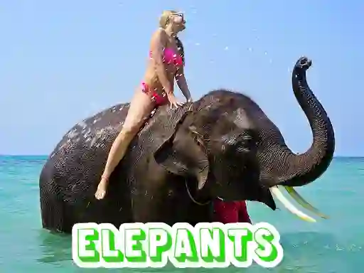 თამაში Elephants Puzzle ონლაინ