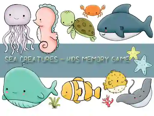 თამაში Kids Memory Sea Creatures ონლაინ