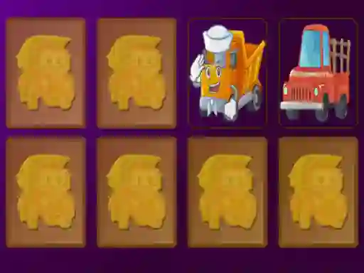 თამაში Cartoon Trucks Memory ონლაინ