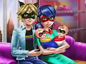 თამაში Dotted Girl Family Day ონლაინ