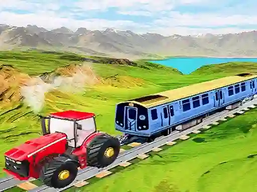 თამაში Chained tractor towing train ონლაინ