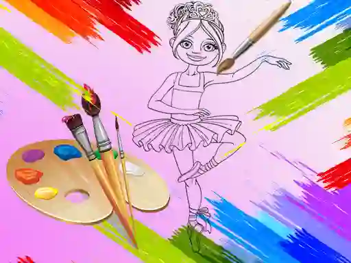 თამაში Little Ballerinas Coloring ონლაინ