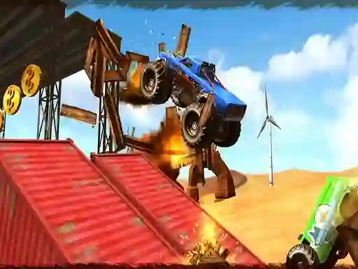 თამაში Monster Truck Impossible Track Plane Simulator ონლაინ