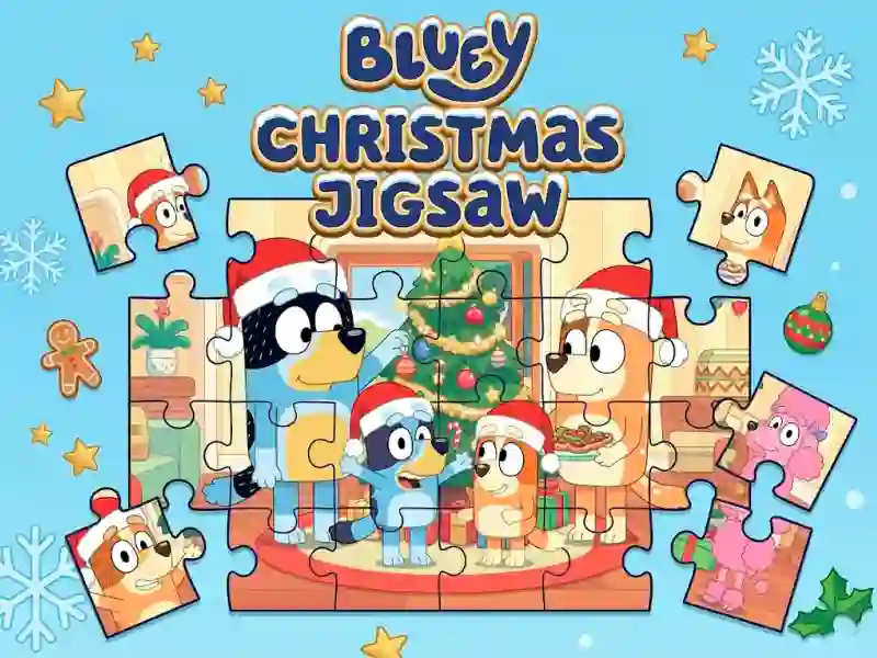 თამაში Bluey Christmas Jigsaw ონლაინ