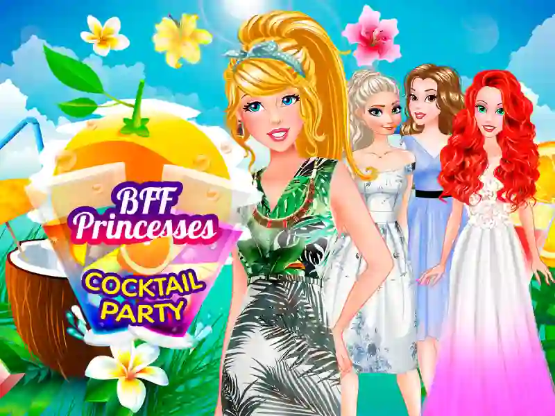თამაში BFF Princesses Cocktail Party ონლაინ