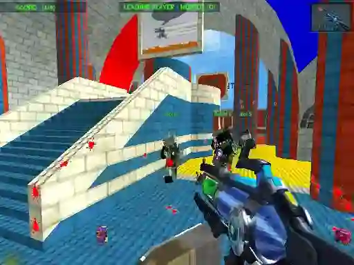 თამაში Blocky Gun Paintball 3 ონლაინ