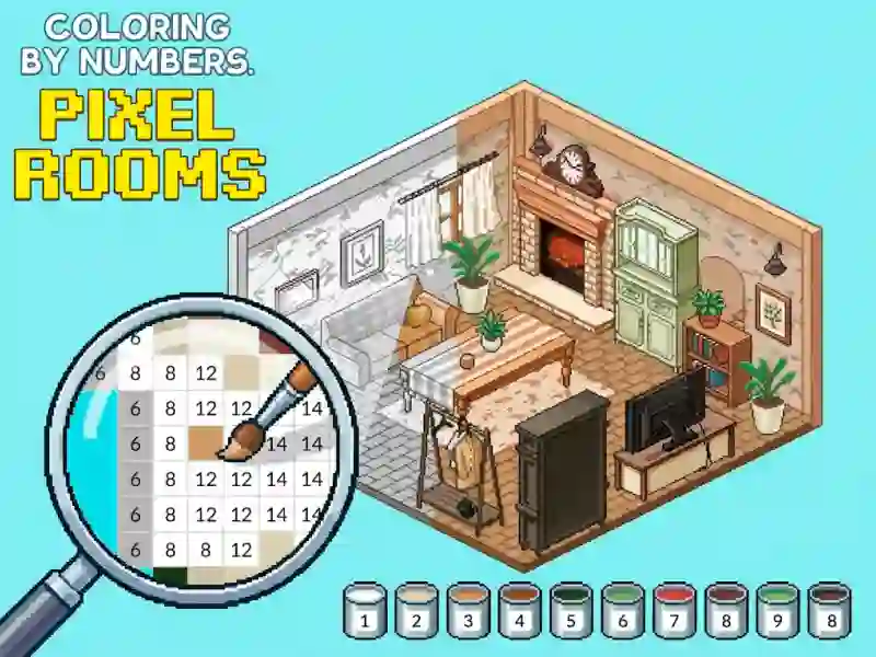 თამაში Coloring by Numbers Pixel Rooms ონლაინ