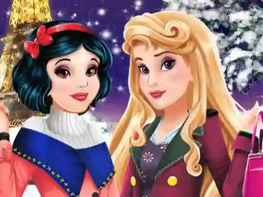 თამაში Aurora and Snow White Winter Fashion ონლაინ