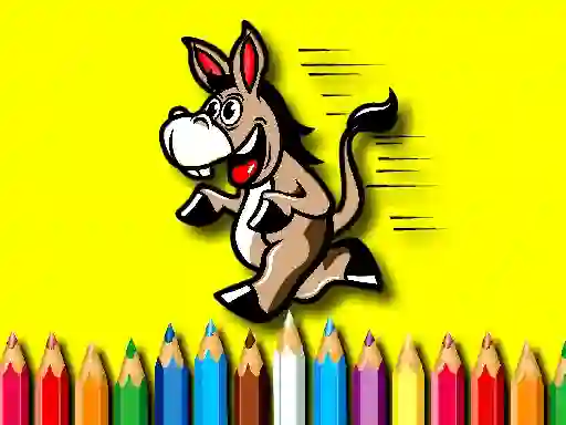 თამაში Back To School Coloring Book Donkey ონლაინ
