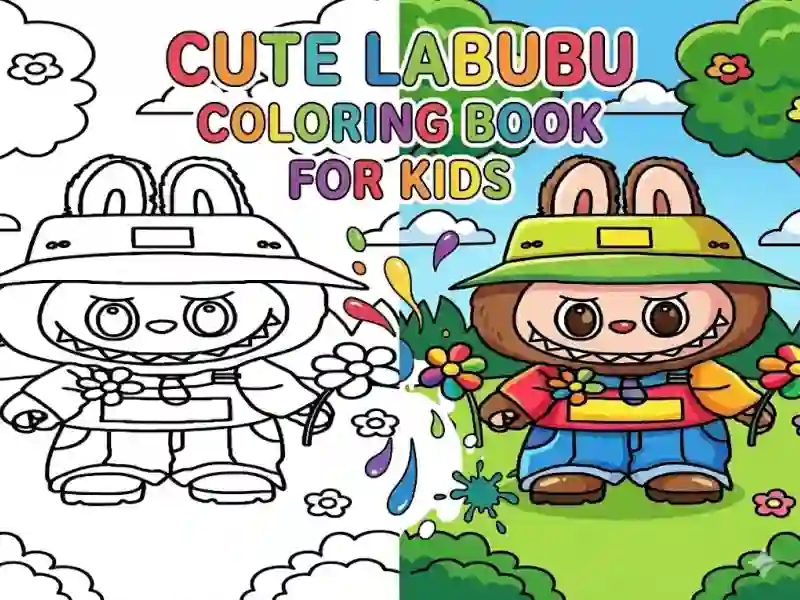 თამაში Cute Labubu Coloring Book for Kids ონლაინ