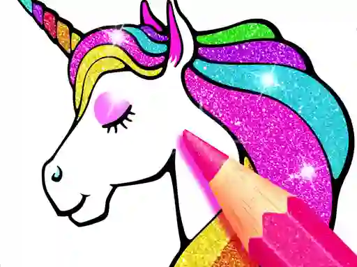თამაში Unicorn Coloring Book Glitter ონლაინ