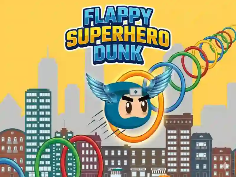 თამაში Flappy Superhero Dunk ონლაინ