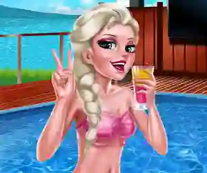 თამაში Ice Queen Pool Day ონლაინ