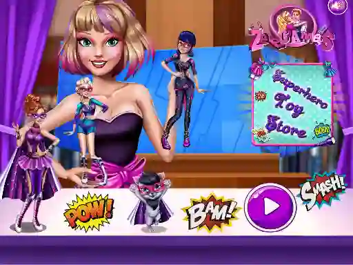 თამაში Superhero Toy Shop ონლაინ