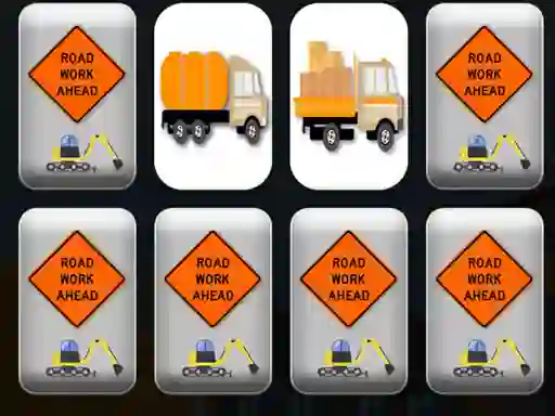 თამაში Work Trucks Memory ონლაინ
