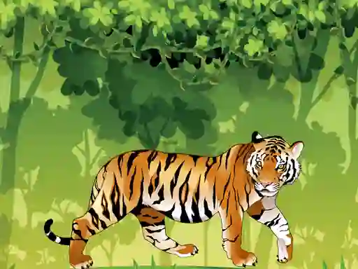 თამაში Angry Tiger Coloring ონლაინ