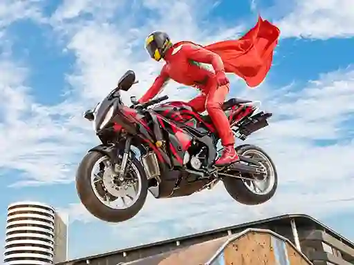 თამაში Real Motorbike Super Hero Stunt 3D ონლაინ