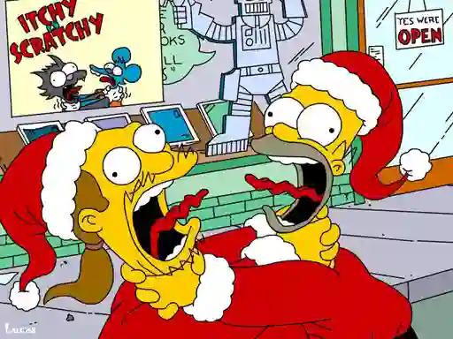 თამაში Simpsons Christmas Jigsaw Puzzle ონლაინ