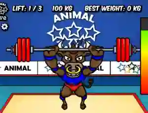თამაში Animal Olympics Weight Lifting ონლაინ
