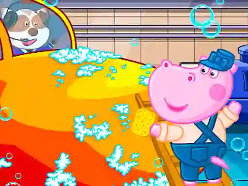 თამაში Hippo Car Service Station ონლაინ