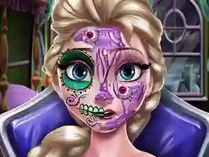 თამაში Elsa Scary Halloween Makeup ონლაინ