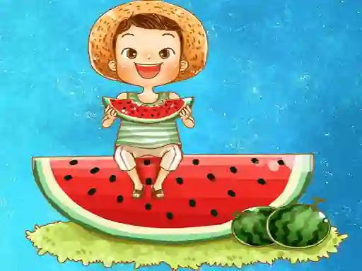თამაში Watermelon and Drinks Puzzle ონლაინ
