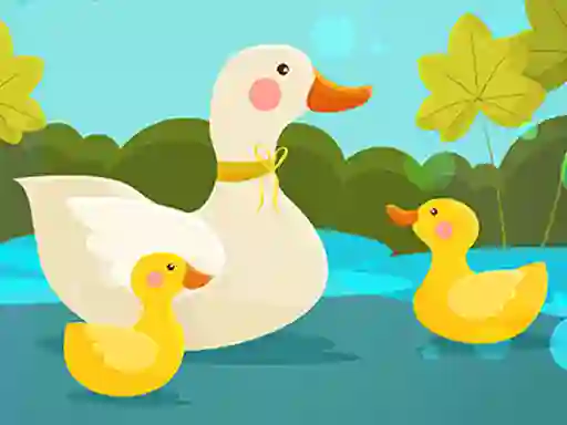 თამაში Mother Duck and Ducklings Jigsaw ონლაინ