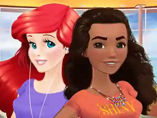 თამაში Ariel and Moana Princess on Vacation ონლაინ