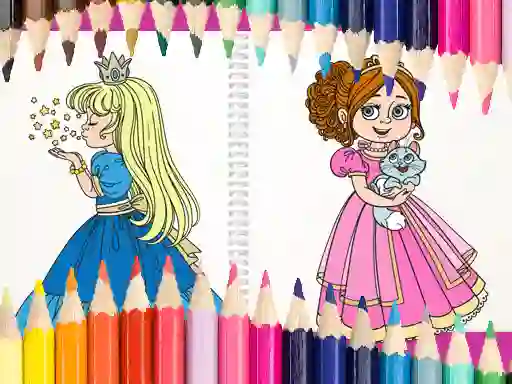 თამაში Beautiful Princess Coloring Book ონლაინ