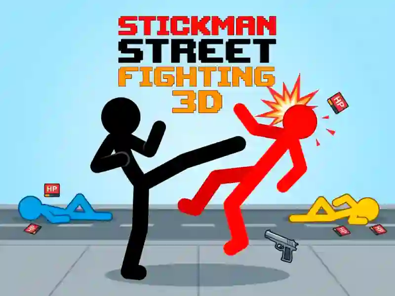თამაში Stickman Street Fighting 3d ონლაინ
