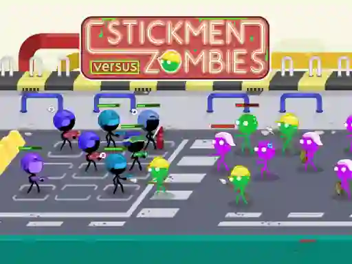 თამაში Stickmen Versus Zombies ონლაინ