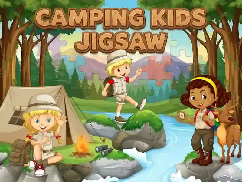 თამაში Camping kids jigsaw ონლაინ