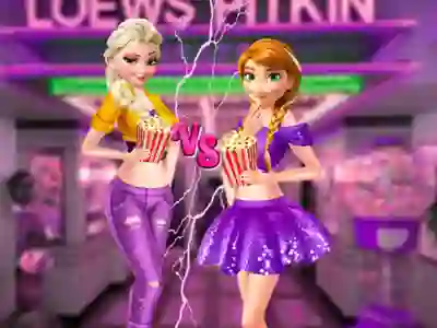 თამაში Ellie and Annie Movie Night ონლაინ