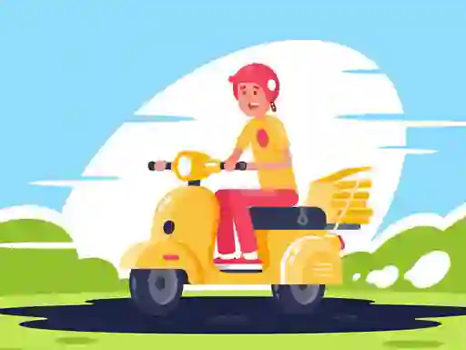 თამაში City Scooter Rides Jigsaw ონლაინ