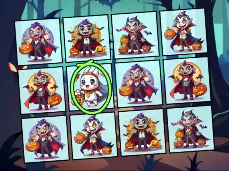 თამაში Spot the Unique Halloween ონლაინ