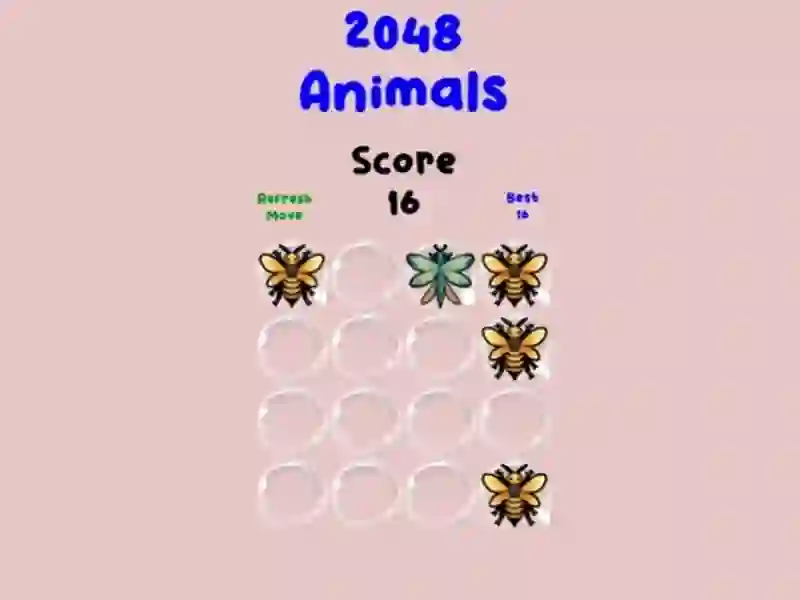 თამაში 2048 Animals ონლაინ