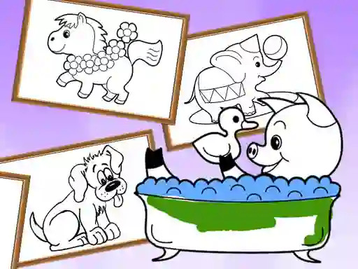 თამაში Cartoon Coloring for Kids Animals ონლაინ