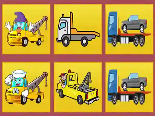 თამაში Tow Trucks Memory ონლაინ
