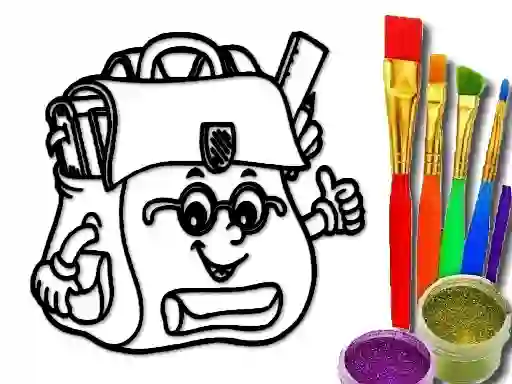 თამაში Back To School: School Bag Coloring Book ონლაინ