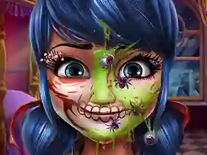 თამაში Dotted Girl Halloween Makeup ონლაინ