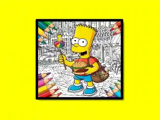 თამაში Back To School Simpsons Coloring Book ონლაინ