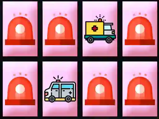 თამაში Ambulance Trucks Memory ონლაინ