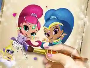 თამაში Shimmer And Shine Coloring Book ონლაინ