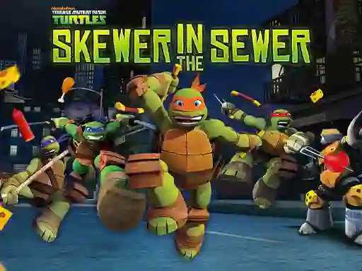 თამაში Teenage Mutant Ninja Turtles: Skewer in the Sewer ონლაინ