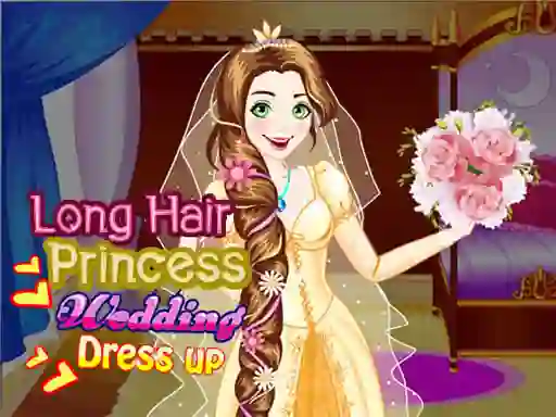 თამაში Long Hair Princess Wedding Dress up ონლაინ