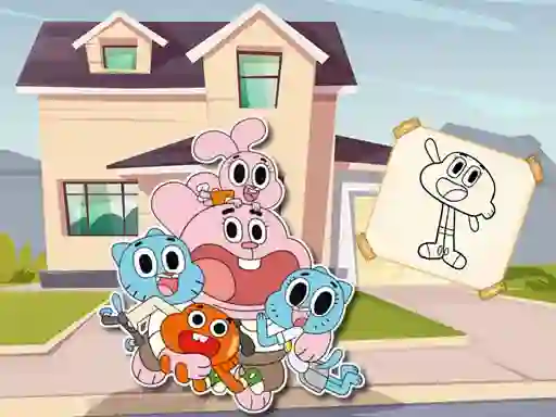 თამაში World Of Gumball Coloring Game ონლაინ