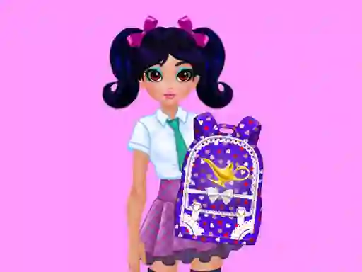 თამაში Jasmine and Elsa School Bag Design Contest ონლაინ